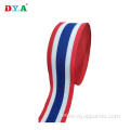 Customized knitted polyester webbing for garments